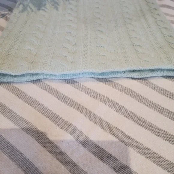 Topshop Mint Green Cablknit Infinity Scarf - Picture 3 of 7